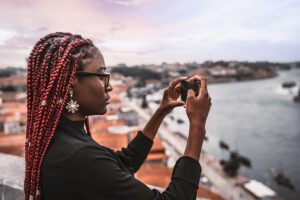 Female Tourist Taking Photos