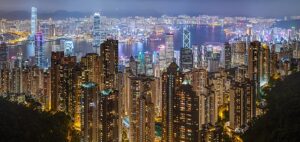 Hong Kong Harbor and Skyline as seen from Victoria Peak